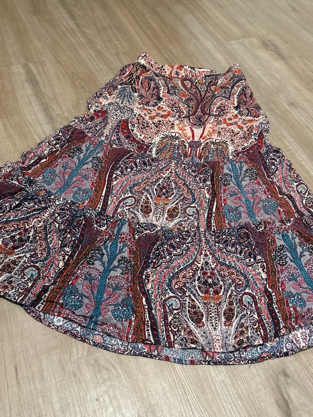 Philosophy Multi-Color Paisley Maxi Skirt